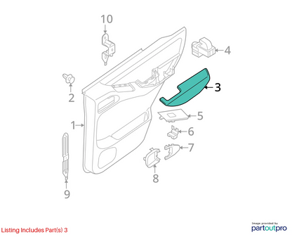 2005-2015 NISSAN XTERRA REAR RIGHT SIDE DOOR PANEL ARMREST ARM REST 82940-EA204