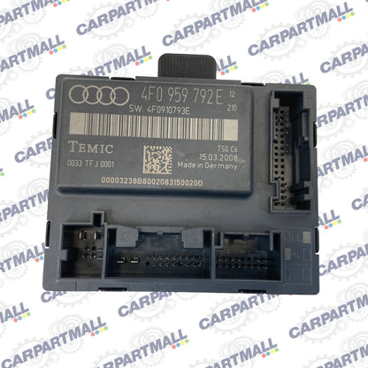 06-08 AUDI A6 FRONT RIGHT PASSENGER SIDE DOOR CONTROL MODULE UNIT 4F0-959-792E