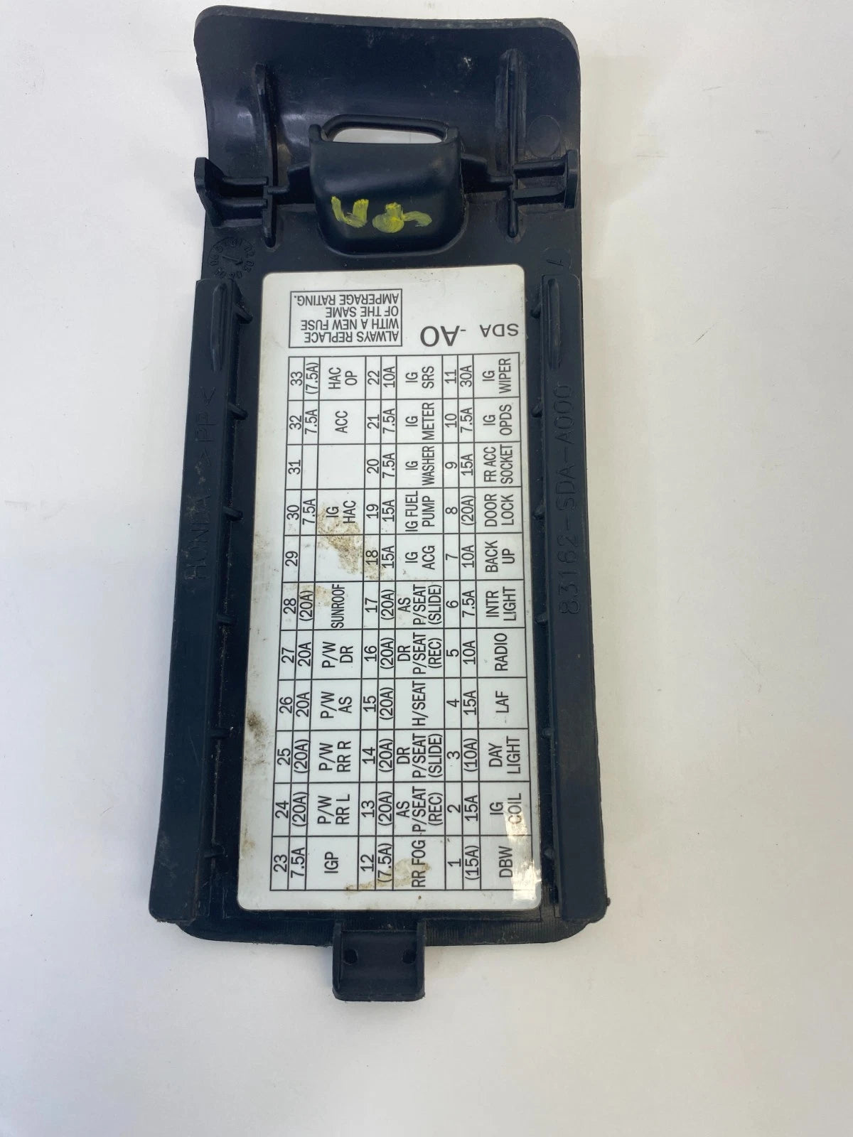 2003-2007 HONDA ACCORD INTERIOR KICK PANEL FUSE BOX COVER 83162-SDA-A000 OEM