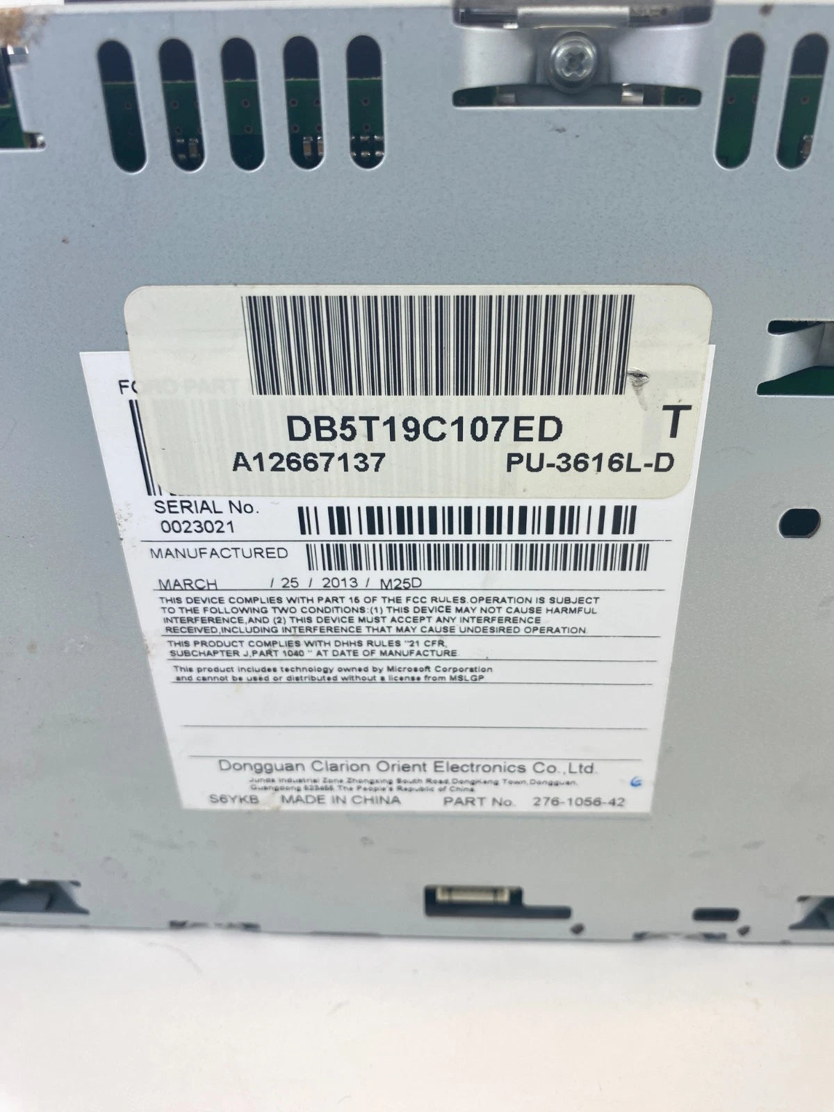 2013 2014 FORD EXPLORER INTERCEPTOR UTILITY AM/FM RADIO RECEIVER DB5T19C107ED