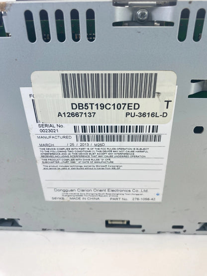 2013 2014 FORD EXPLORER INTERCEPTOR UTILITY AM/FM RADIO RECEIVER DB5T19C107ED