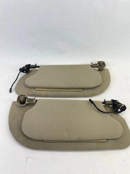 2003 2004 LINCOLN TOWN CAR SUNVISOR ILLUMINATED SET PAIR LEFT & RIGHT BEIGE OEM