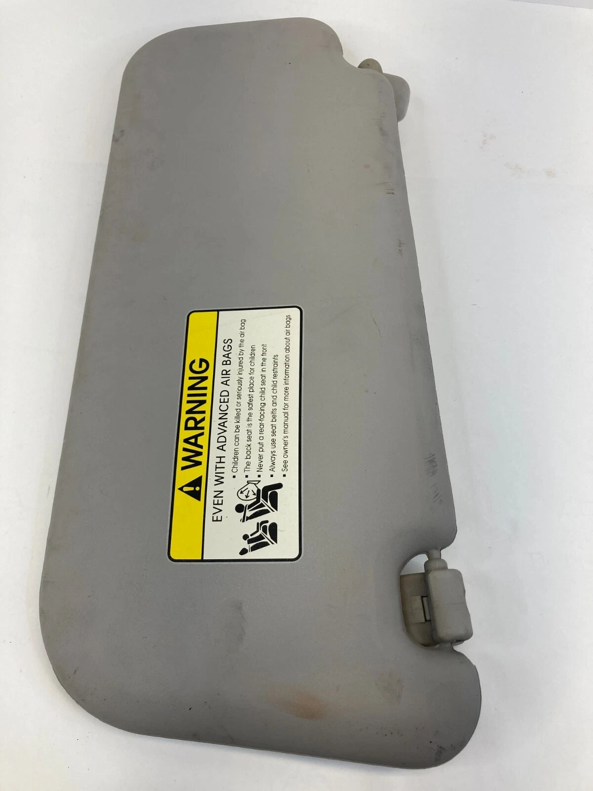 10-13 KIA SOUL WITHOUT SUNROOF RIGHT PASSENGER SUNVISOR SUN VISOR GREY RH