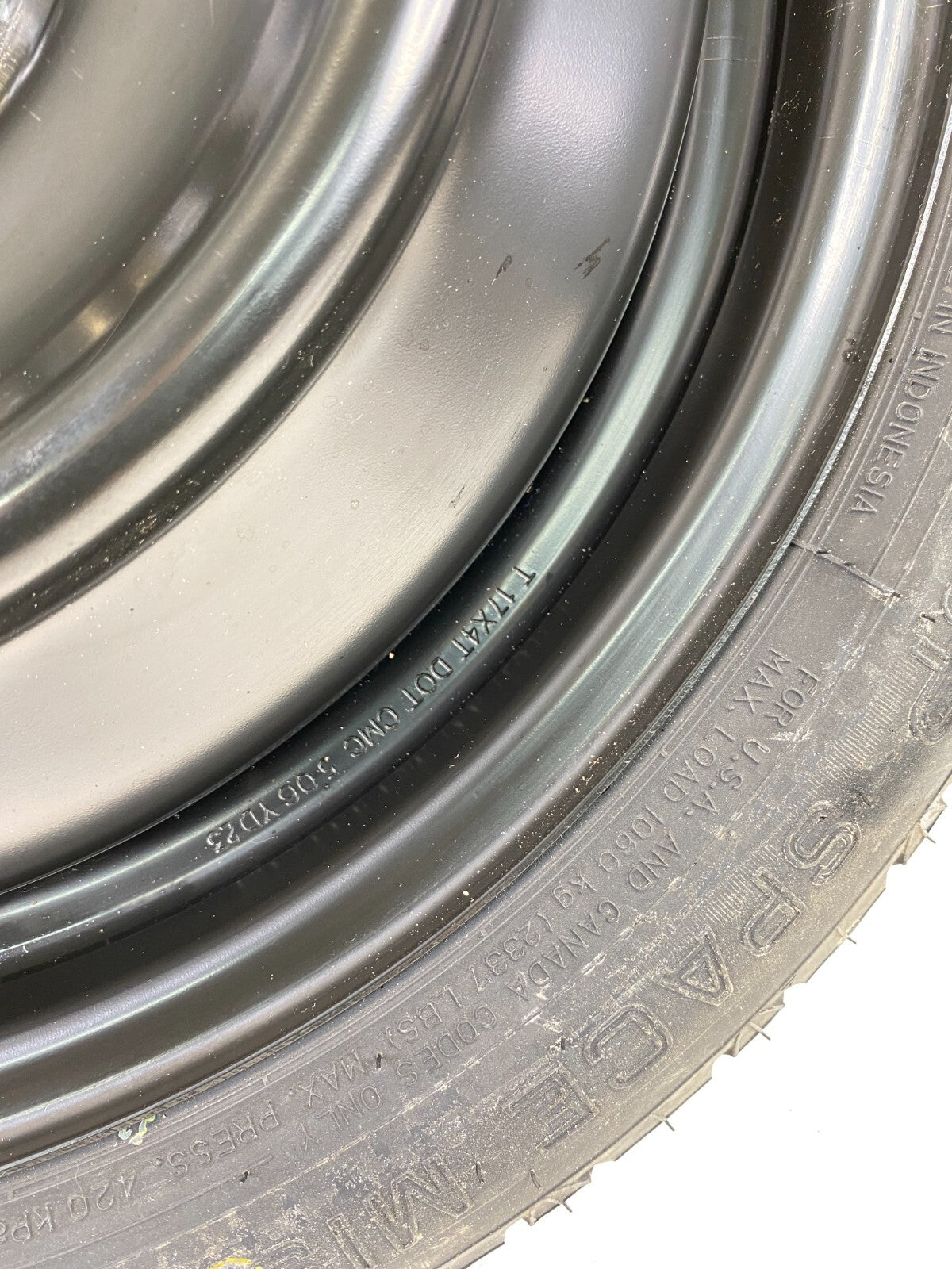 07-17 Toyota Camry Spare Tire Rim Wheel Compact Donut T155/70D17 110M