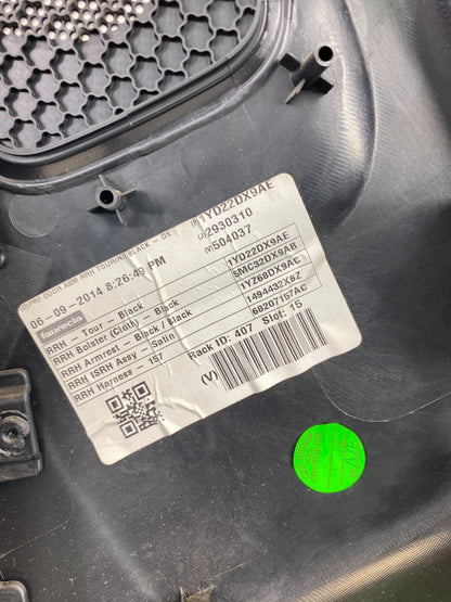 2015-2017 Chrysler 200 Rear Right Side Interior Door Panel Assembly 5MC32DX9AB