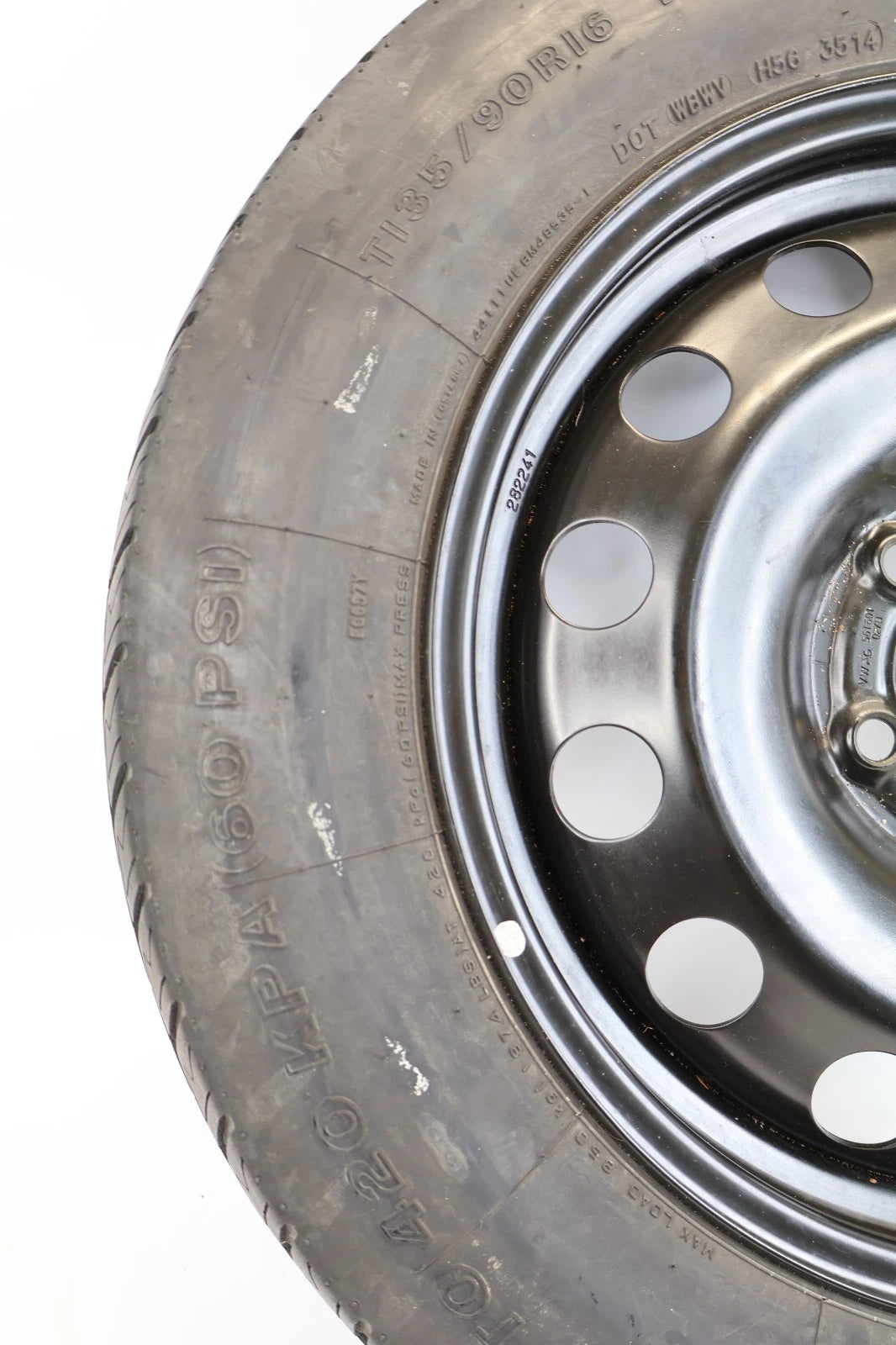 2012-2022 VOLKSWAGEN PASSAT EMERGENCY SPARE TIRE COMPACT DONUT 135/90R16 102M