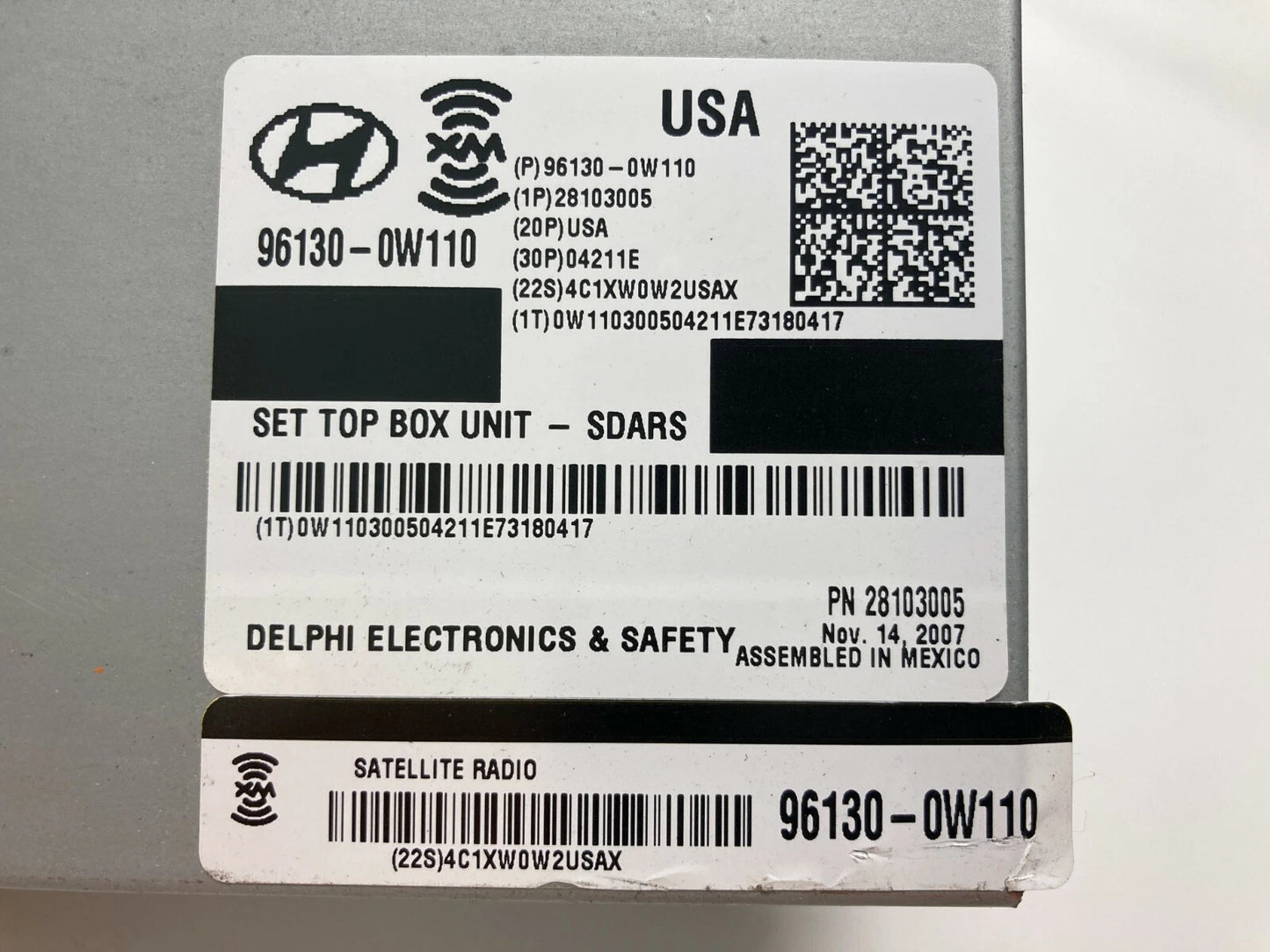 2007-2010 HYUNDAI ELANTRA SATELLITE RADIO RECEIVER CONTROL MODULE 961300W110 OEM