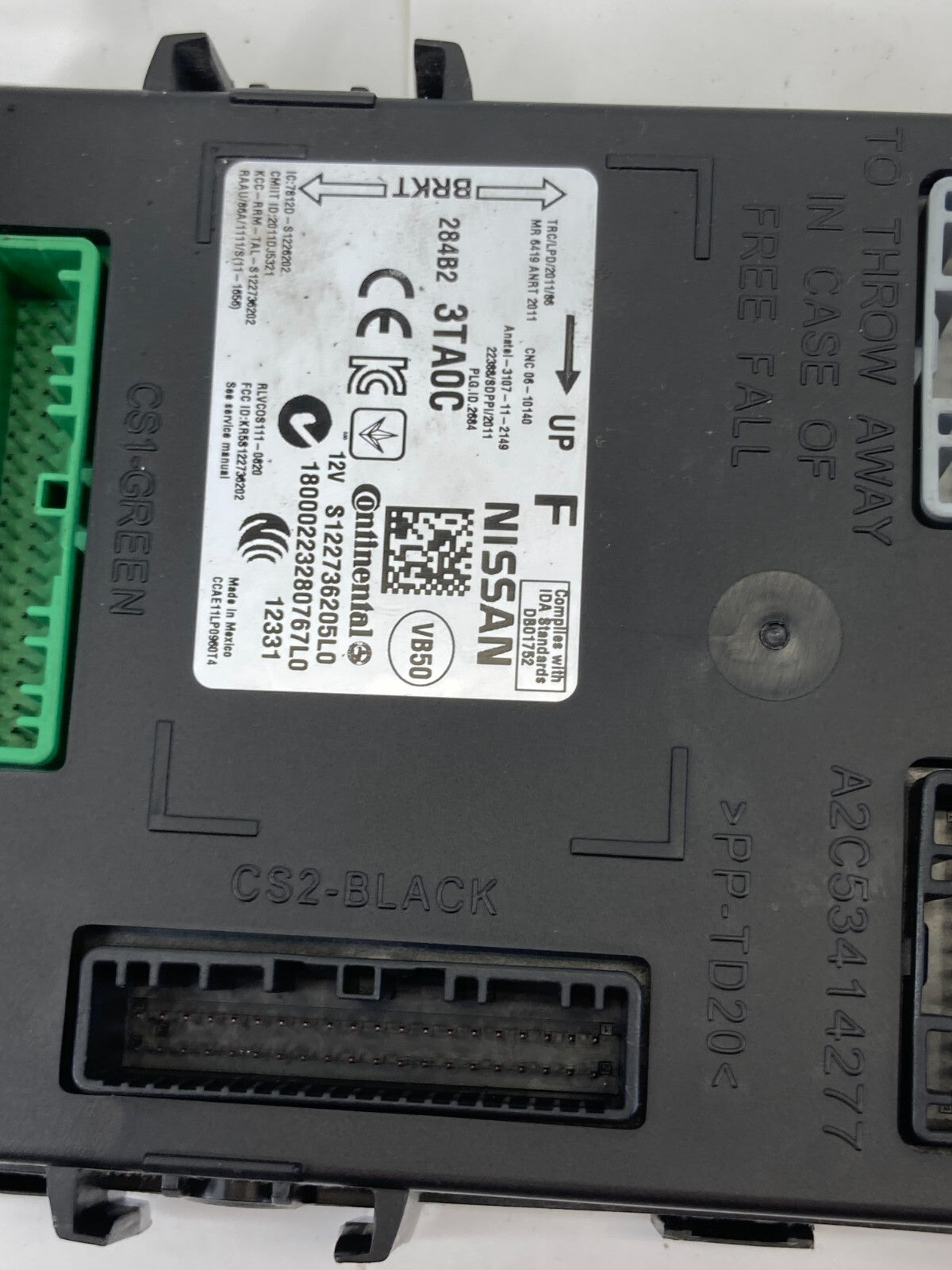 2013-2017 Nissan Altima Body Computer Control Module BCM BCU 284B2-3TA0C OEM