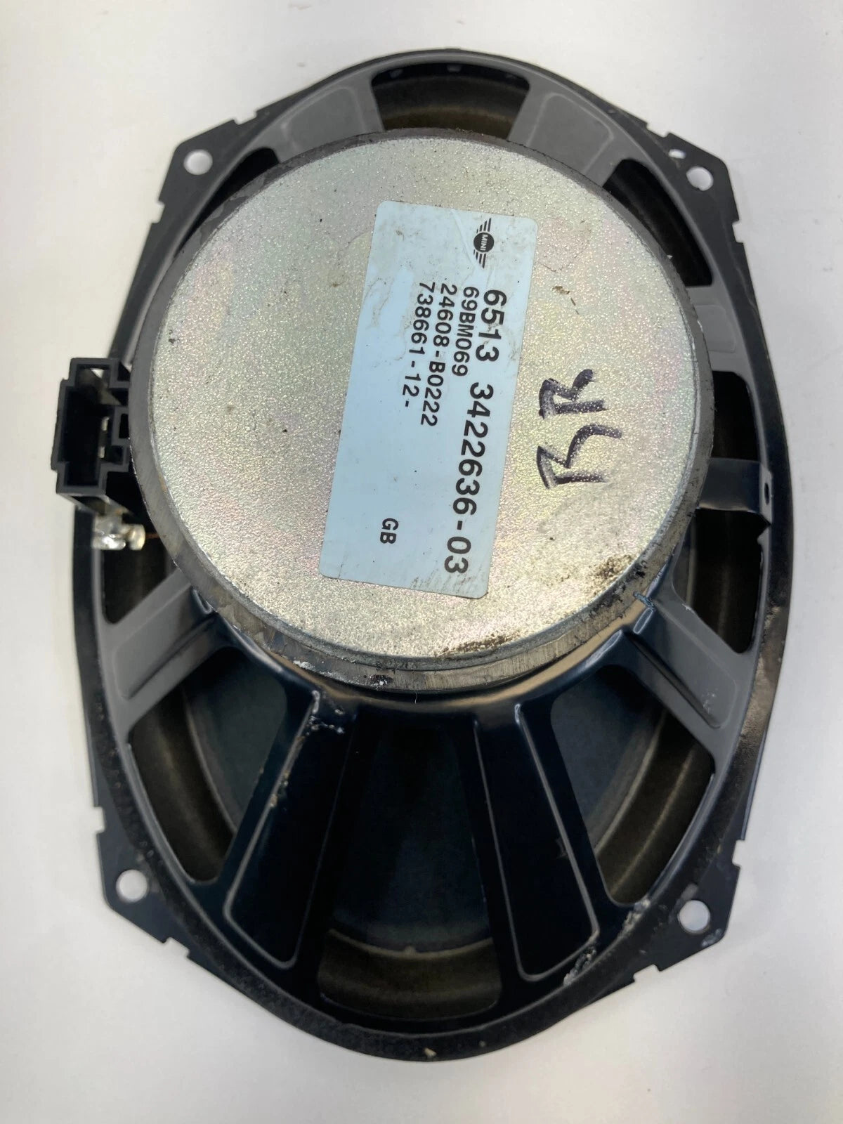 2007-2011 MINI COOPER REAR RIGHT BACK QUARTER PANEL SPEAKER 65133422636