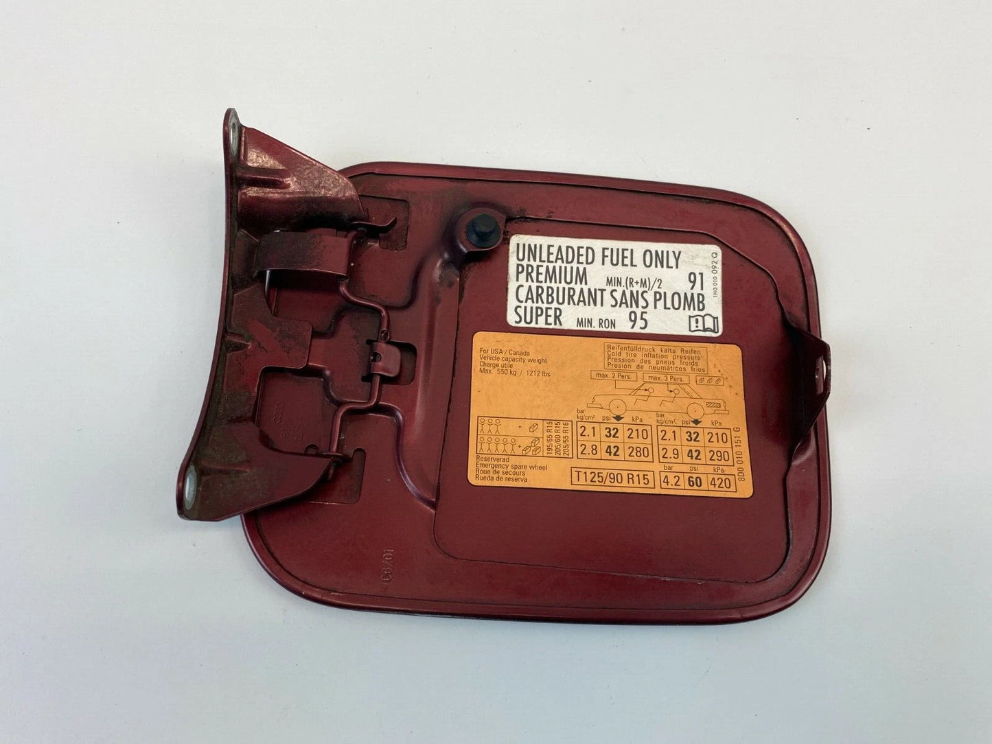 1996-2001 AUDI A4 SEDAN FUEL FILLER GAS TANK DOOR COVER OEM FACTORY 8D0010151G