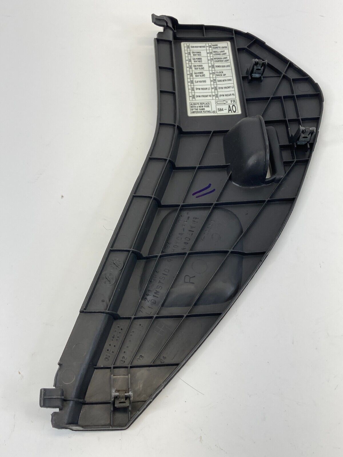 1998-2002 Honda Accord Right Side Fuse Box Dash End Cap Panel Cover 77211-S84