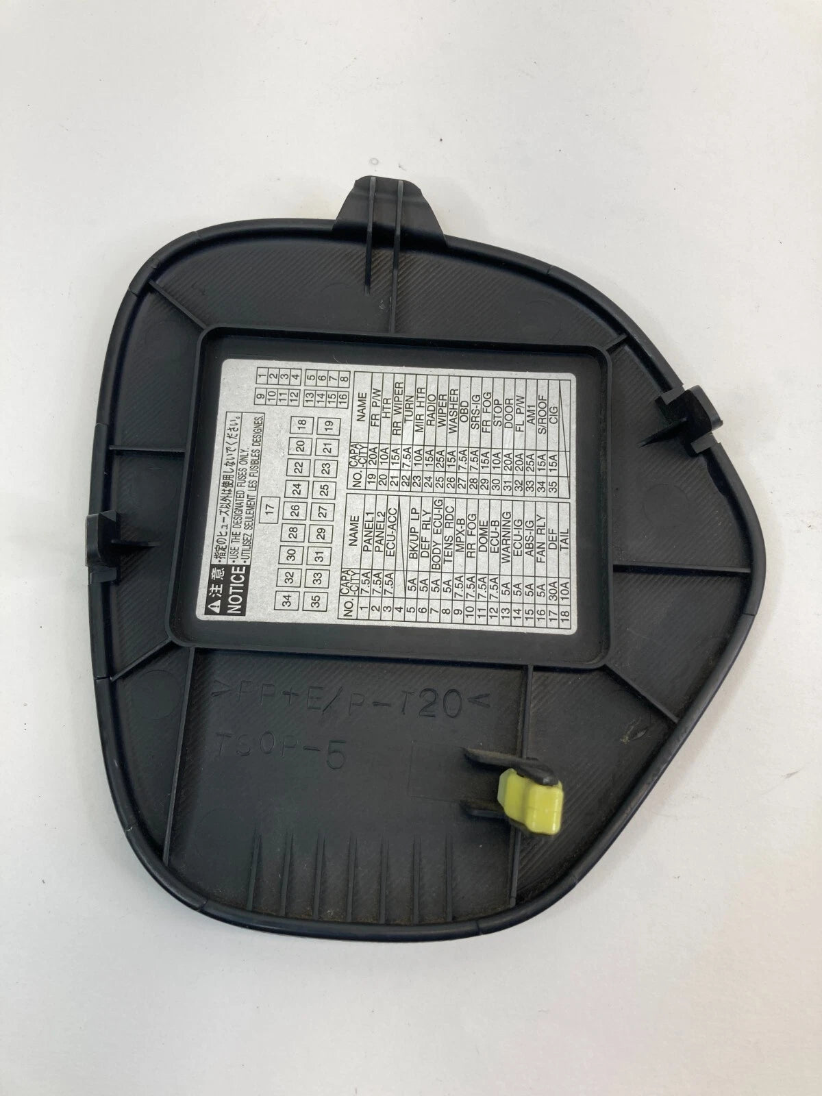 2000-2005 TOYOTA CELICA DASH INTERIOR FUSE BOX COVER LID PANEL ACCESS TRIM OEM