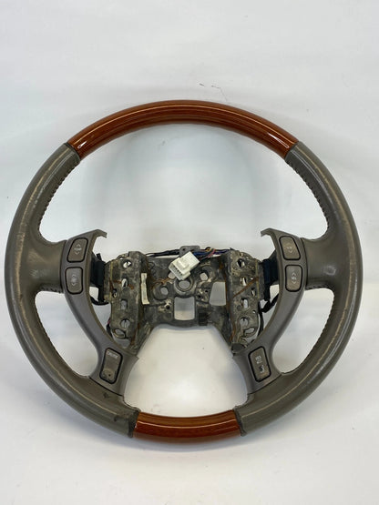 2000-2005 CADILLAC DEVILLE STEERING WHEEL LEATHER & WOOD 16761299 OEM