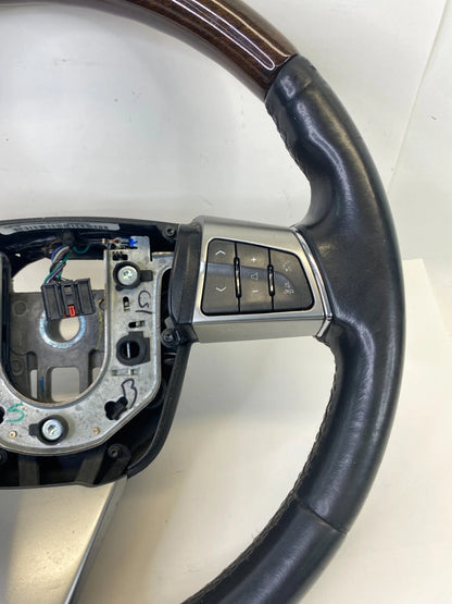 2011 CADILLAC SRX STEERING WHEEL WITH CONTROLS WOOD BLACK LEATHER 20981140 OEM