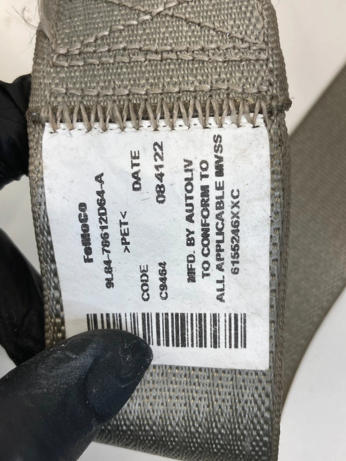 2008-2012 FORD ESCAPE FRONT RIGHT PASSENGER SEAT BELT RETRACTOR 9L84-78612D64-A