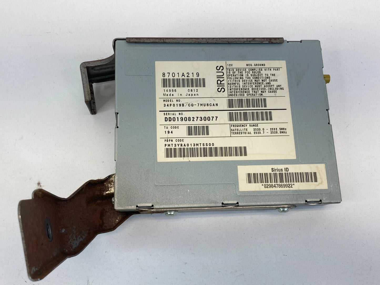 2008-2013 MITSUBISHI OUTLANDER SATELLITE RADIO SIRIUS CONTROL UNIT OEM 8701A219