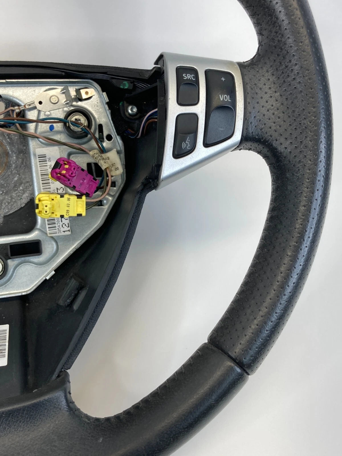 2005-2011 SAAB 9-3 STEERING WHEEL W/ SWITCHES BLACK LEATHER 12757703 OEM