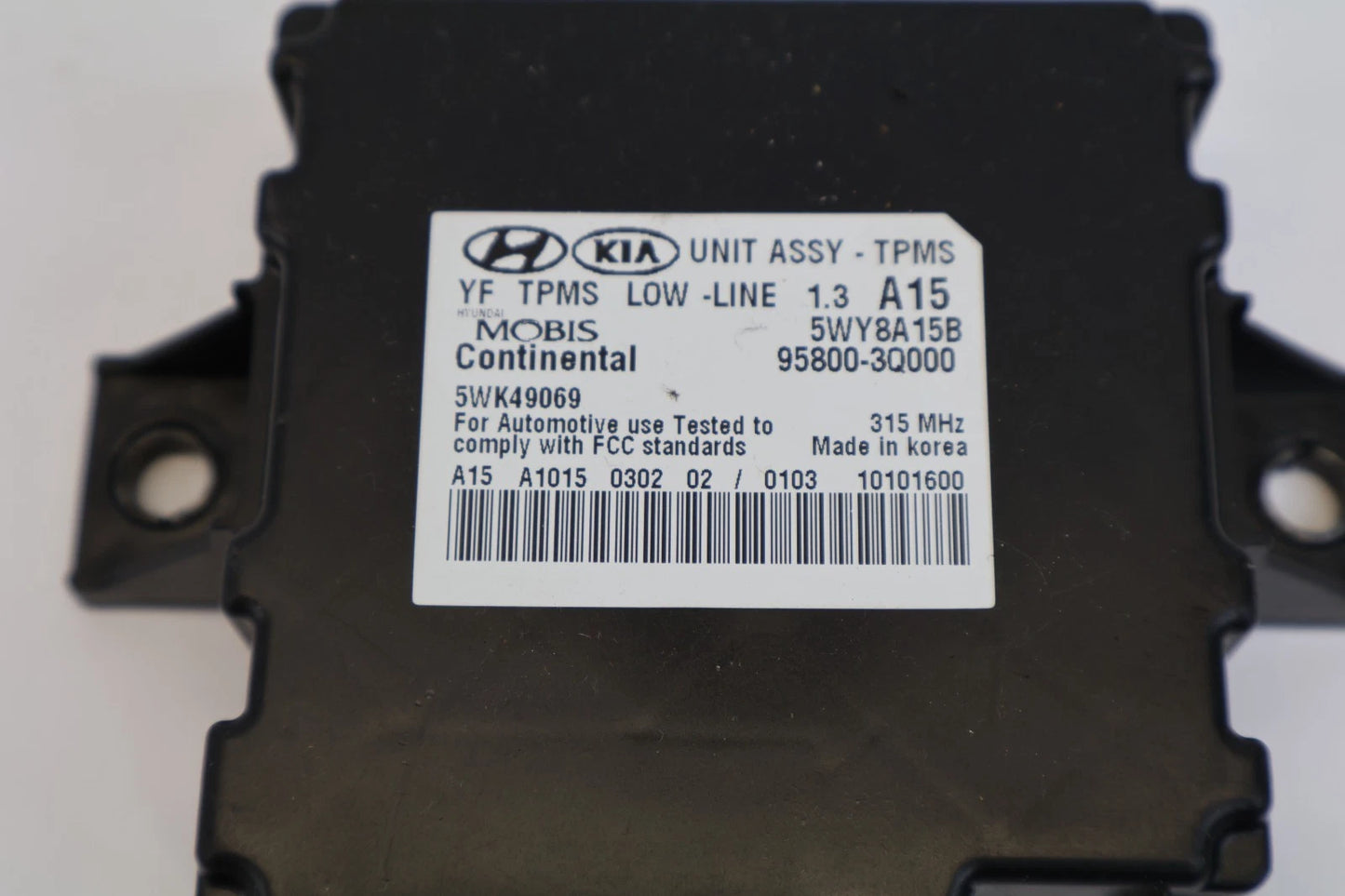2011-2014 HYUNDAI SONATA TIRE PRESSURE MONITOR CONTROL MODULE UNIT 95800-3Q000