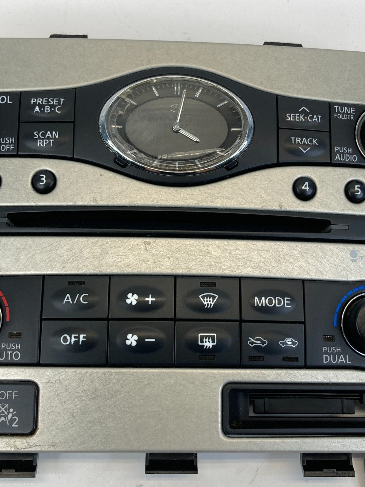 2007 2008 Infiniti G35 Dash Panel Radio Climate Control Switches w/ Clock OEM