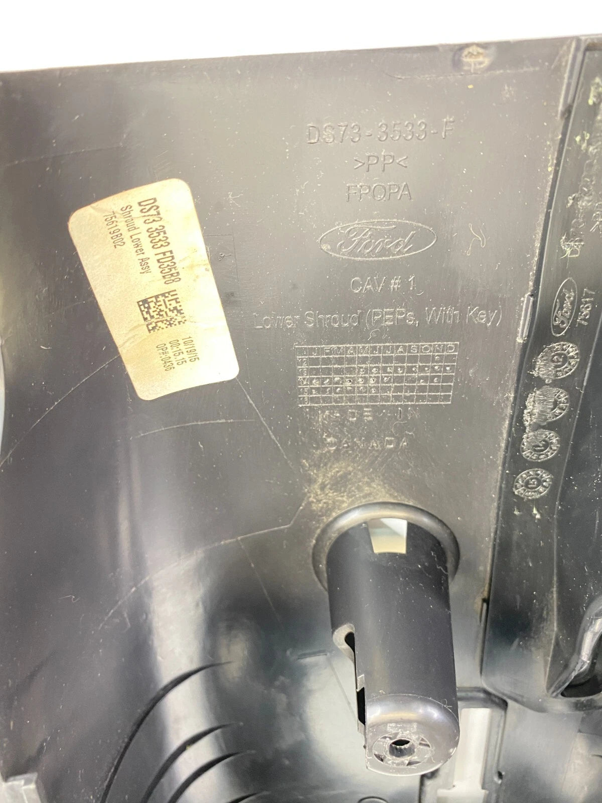 2013-2020 FORD FUSION STEERING COLUMN UPPER & LOWER COVER TRIM DS73-3533-F OEM