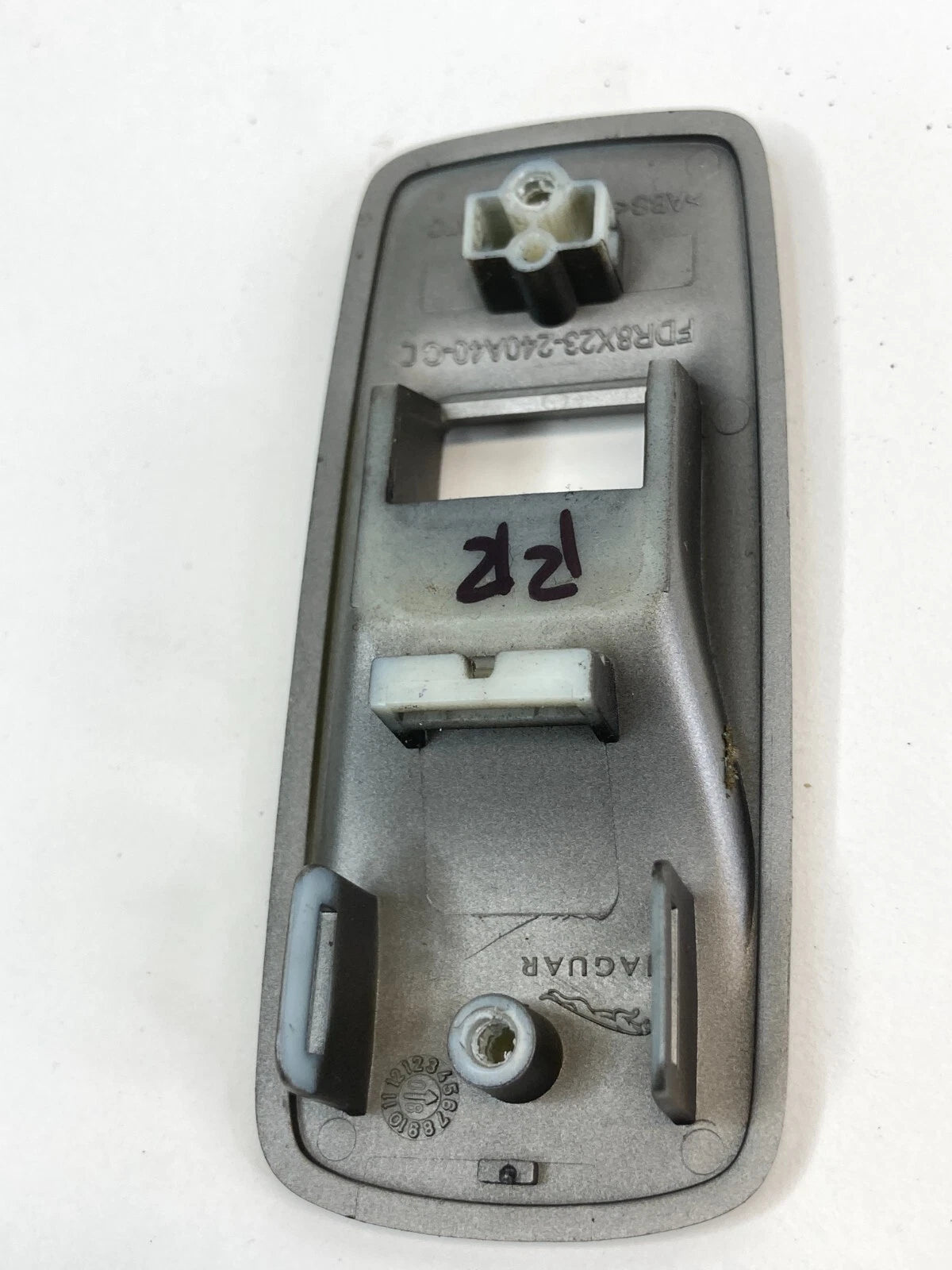 2009-2011 JAGUAR XF REAR RIGHT SIDE WINDOW SWITCH BEZEL COVER SILVER OEM