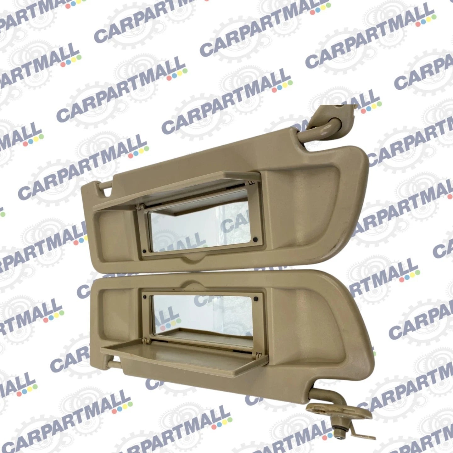 2006-2008 HONDA CIVIC SEDAN FRONT SUN VISOR SHADE TAN BEIGE PAIR SET OEM