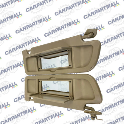 2006-2008 HONDA CIVIC SEDAN FRONT SUN VISOR SHADE TAN BEIGE PAIR SET OEM