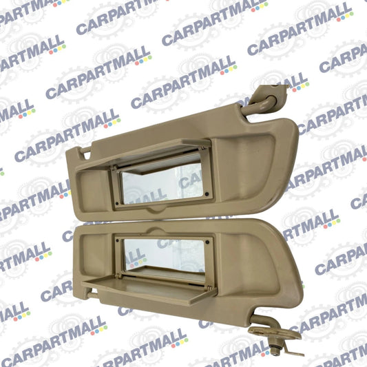 2006-2008 HONDA CIVIC SEDAN FRONT SUN VISOR SHADE TAN BEIGE PAIR SET OEM