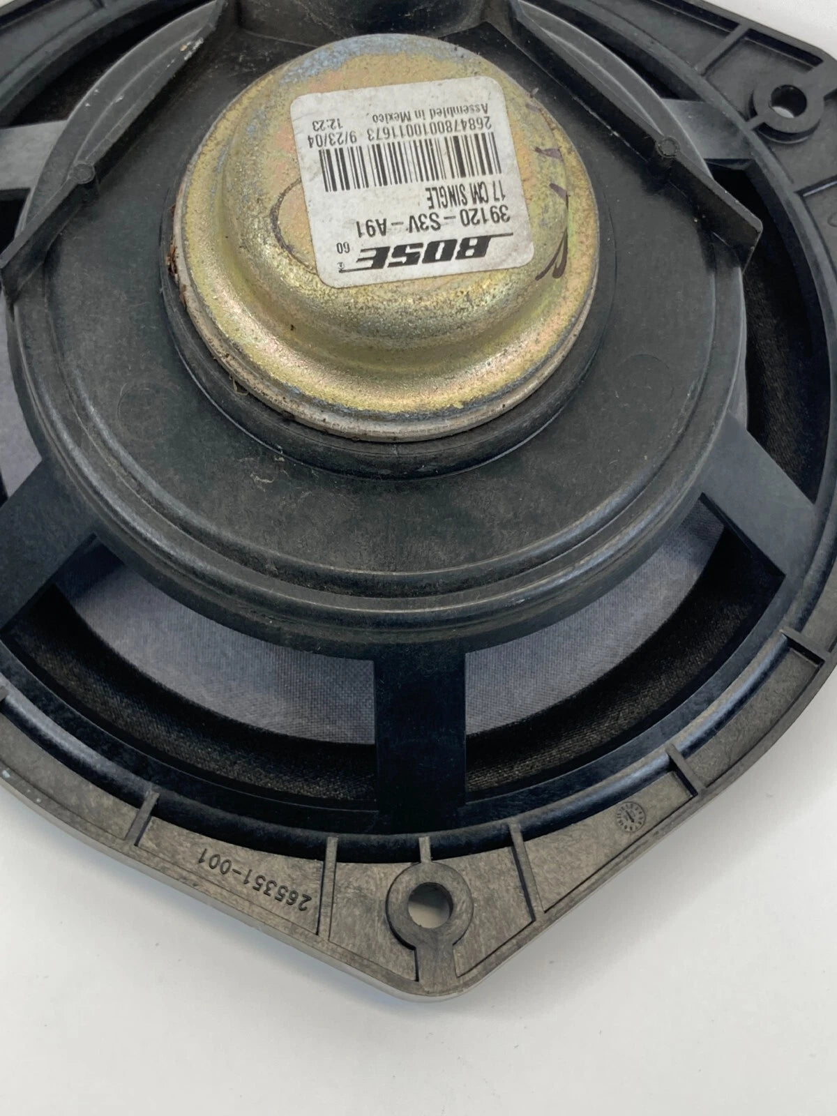 2004 2005 2006 ACURA MDX REAR RIGHT SIDE DOOR AUDIO SPEAKER 39120-S3V-A91