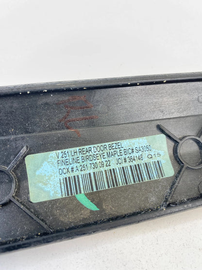 2006-2010 MERCEDES-BENZ R350 REAR LEFT INTERIOR DOOR PANEL BEZEL COVER TRIM OEM