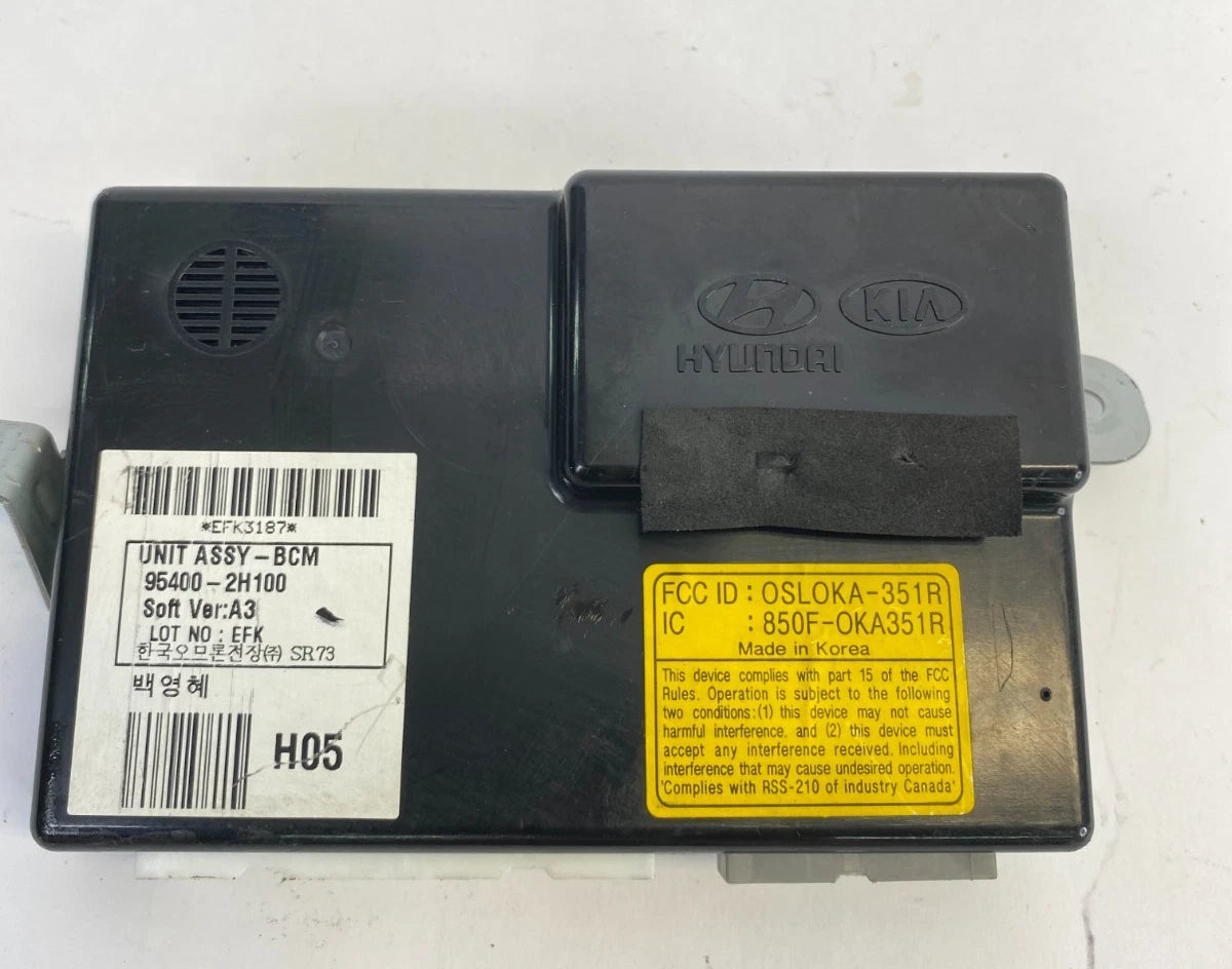 2007-2010 HYUNDAI ELANTRA 2.0L A/T BODY CONTROL MODULE BCM BCU 95400-2H100 OEM