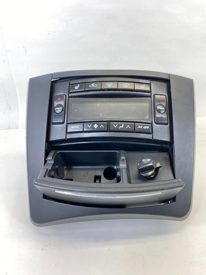 2003-2006 CADILLAC CTS HEATED CLIMATE CONTROL PANEL STORAGE W/POWER OUTLET OEM
