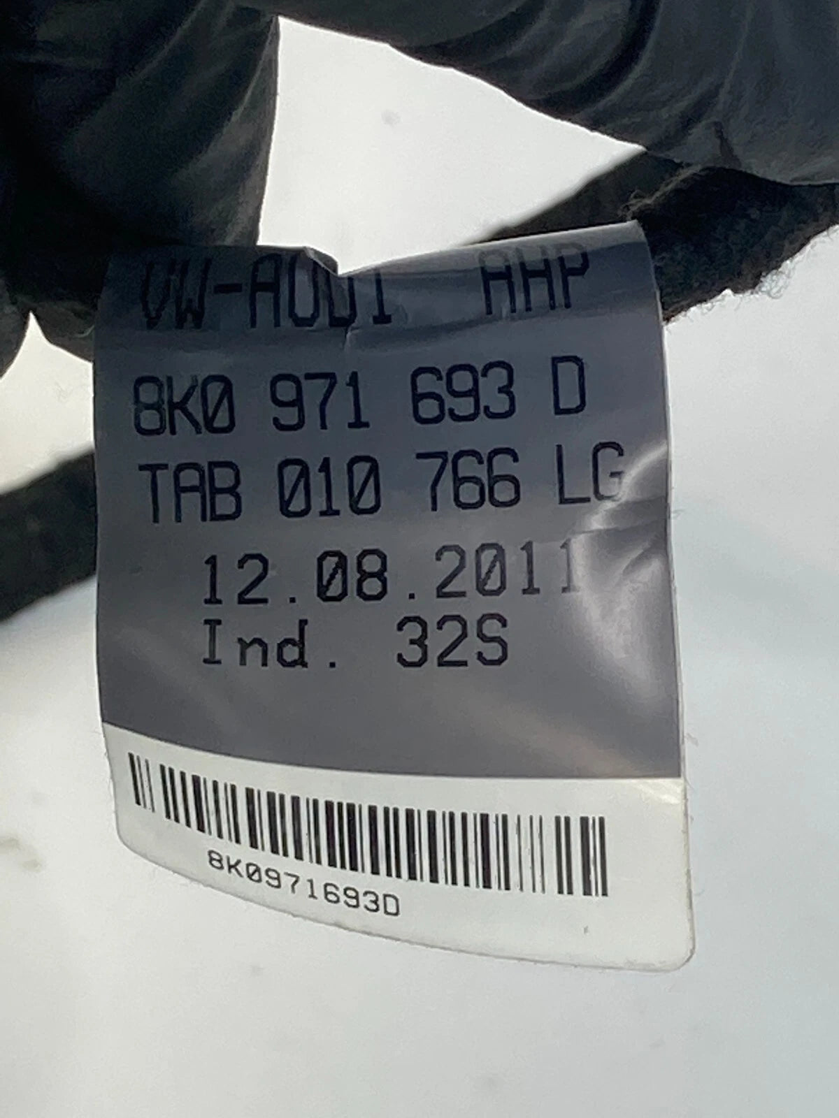 2013 13 AUDI A4 SEDAN REAR RIGHT DOOR WIRE WIRING HARNESS 8K0-971-693-D OEM