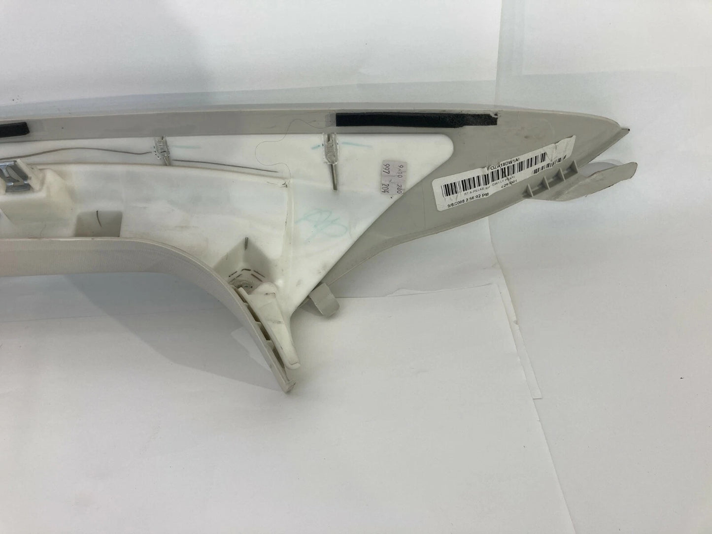 09-14 VOLKSWAGEN ROUTAN PASSENGER RIGHT A PILLAR COVER PANEL PEARL OZR18DW1AI RH