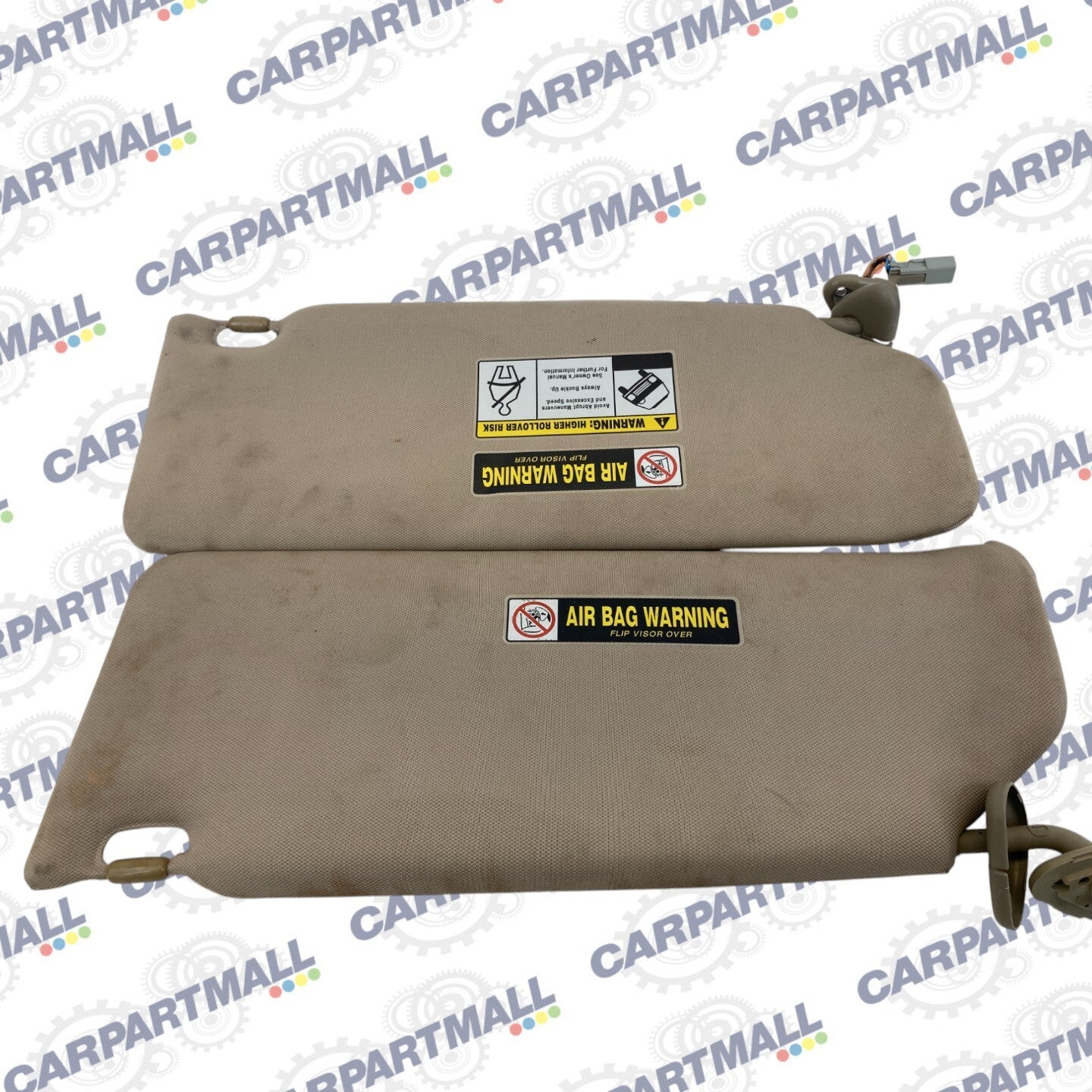 2007-2014 Honda Ridgeline Left & Right Sunvisor Sun Visors Set w/Light OEM