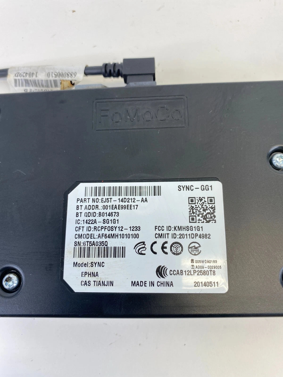 2014 14 FORD ESCAPE SYNC COMMUNICATION CONTROL MODULE EJ5T-14D212-AA