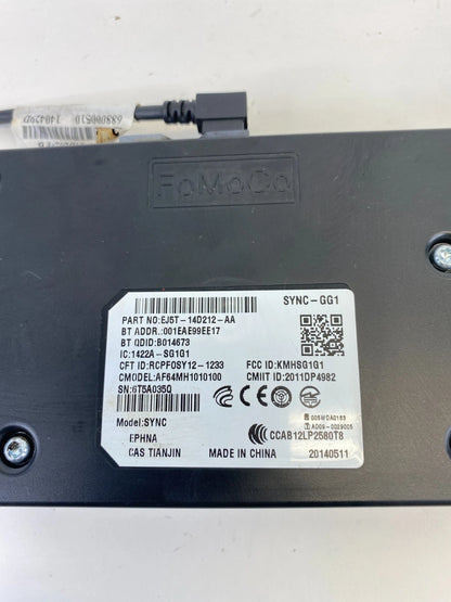 2014 14 FORD ESCAPE SYNC COMMUNICATION CONTROL MODULE EJ5T-14D212-AA