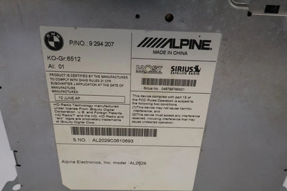2011-2016 BWM 528I AM/FM RADIO SATELLITE RECEIVER CD PLAYER SIRIUS 9-294-207 OEM