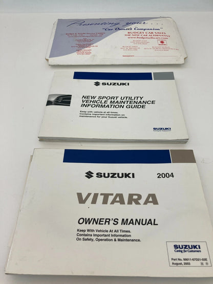 2004 04 SUZUKI VITARA LX OWNERS MANUAL INFORMATION GUIDE BOOK SET OEM