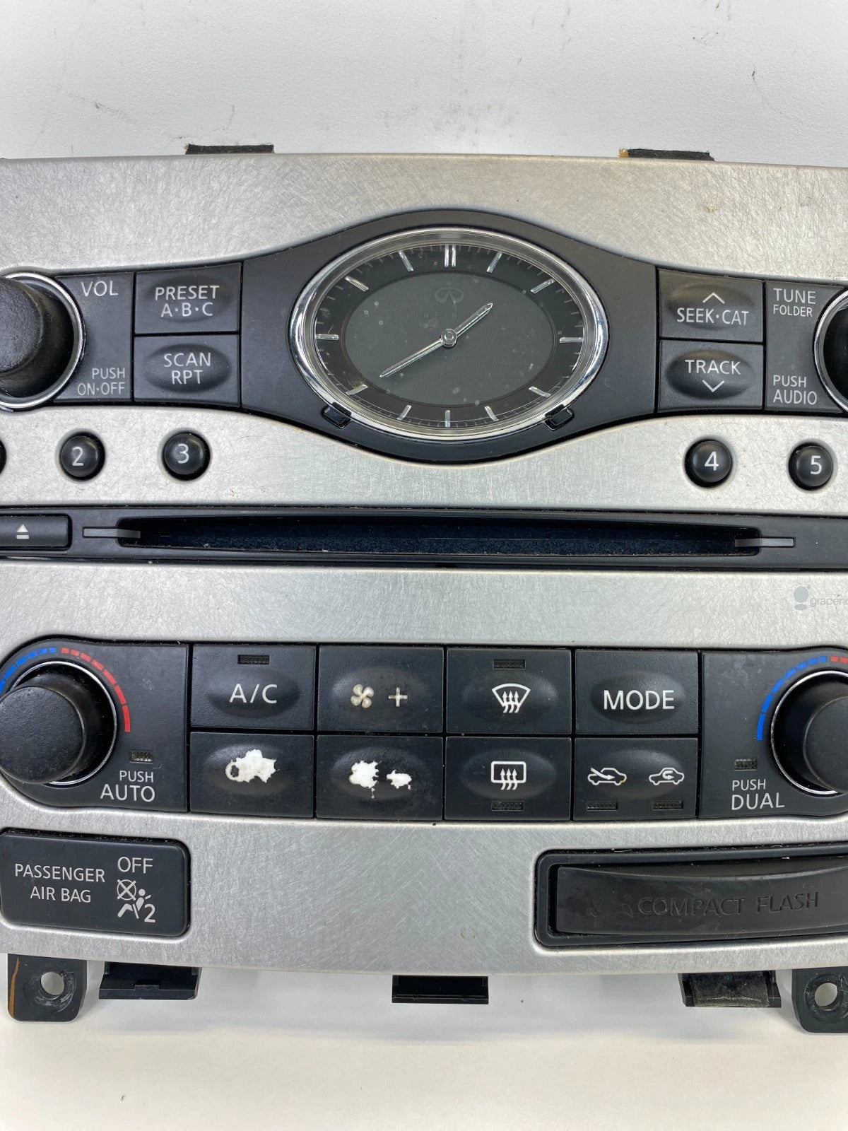 08 09 Infiniti G37 Radio CD AC Temp Climate Clock Control Panel 25391-JK64B OEM