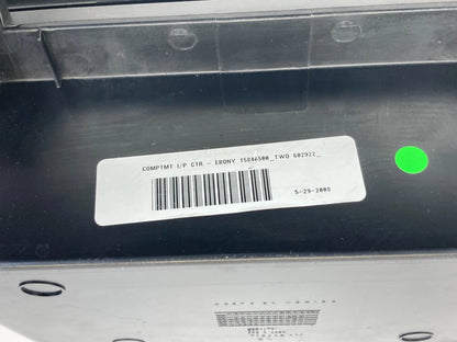 07-11 CHEVROLET HHR CENTER UPPER DASH STORAGE CUBBY COMPARTMENT EBONY 15846500