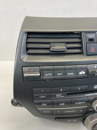 08-11 Honda Accord AM FM CD Player Radio Receiver W/ Air Vent 77260TE0A500 OEM