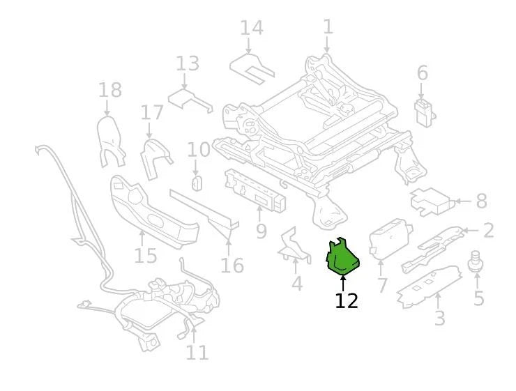 07-14 FORD EDGE FRONT RIGHT SIDE OUTER POWER SEAT TRACK COVER 7T43-7866410-F OEM