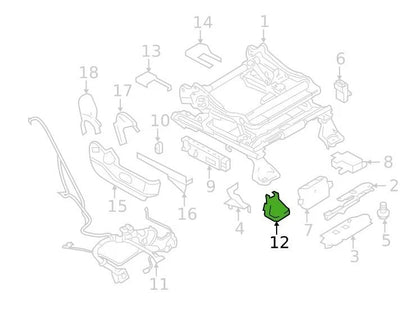 07-14 FORD EDGE FRONT RIGHT SIDE OUTER POWER SEAT TRACK COVER 7T43-7866410-F OEM