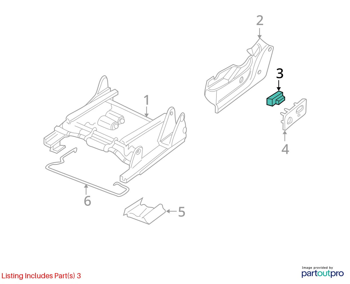 2000-2006 GMC YUKON FRONT RIGHT SEAT LEVER ADJUSTER POSITION SWITCH 12450256 OEM