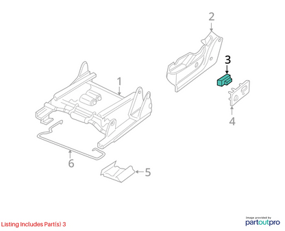 2000-2006 GMC YUKON FRONT RIGHT SEAT LEVER ADJUSTER POSITION SWITCH 12450256 OEM