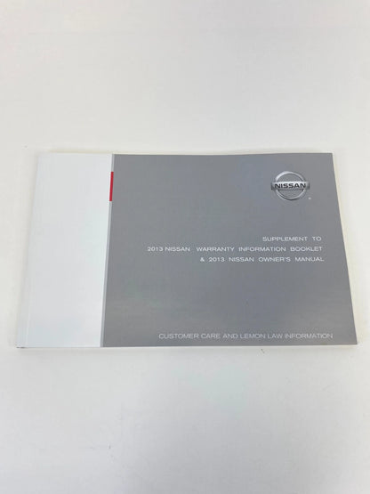 2013 13 NISSAN ROGUE OWNERS MANUAL & WARRANTY INFORMATION SET KIT W/ CASE OEM
