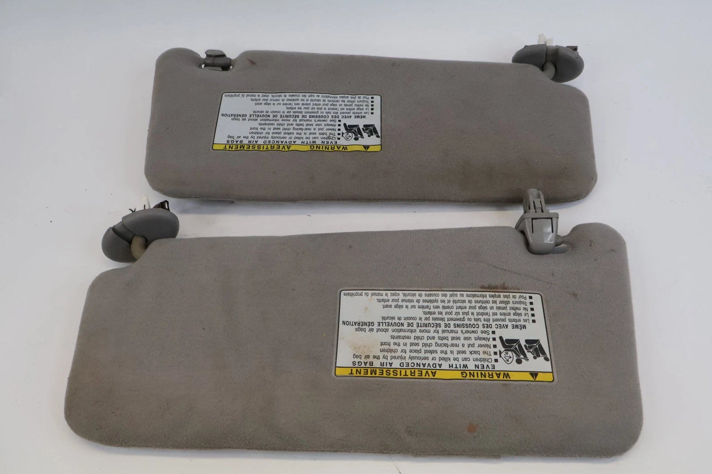 2007-2011 TOYOTA CAMRY ROOF SUNVISOR SUN VISOR LEFT & RIGHT W/ MIRROR PAIR SET