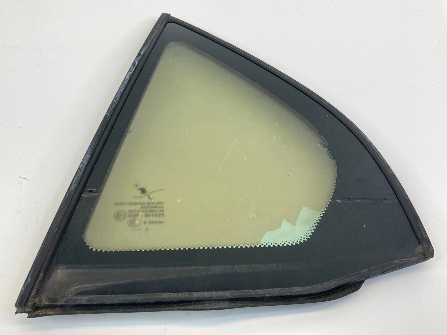 2003-2011 SAAB 9-3 SEDAN REAR LEFT SIDE DOOR VENT WINDOW GLASS 12804489 OEM
