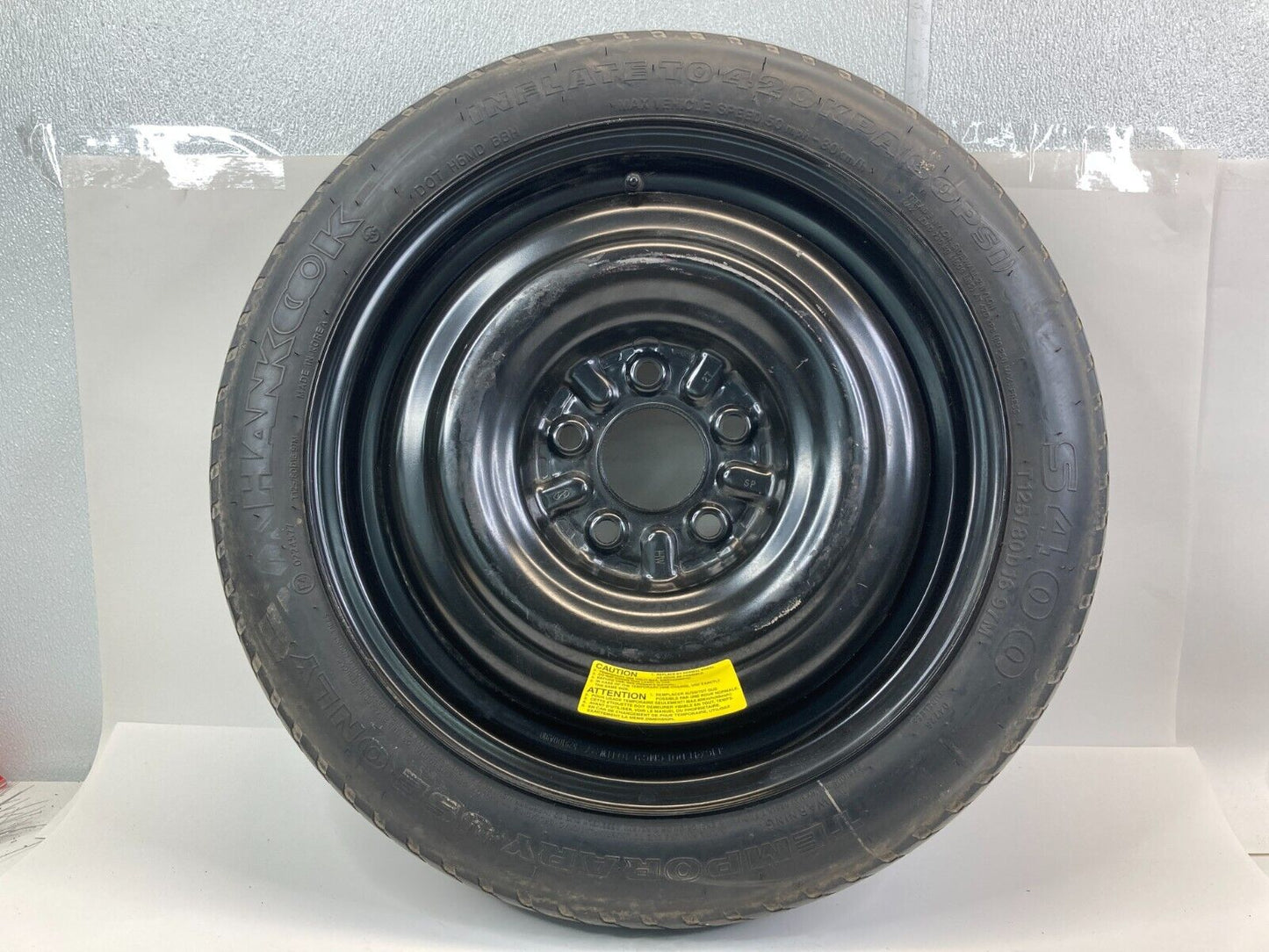 2006-2014 Hyundai Sonata Emergency Spare Tire Wheel Donut Compact T125/80/D16